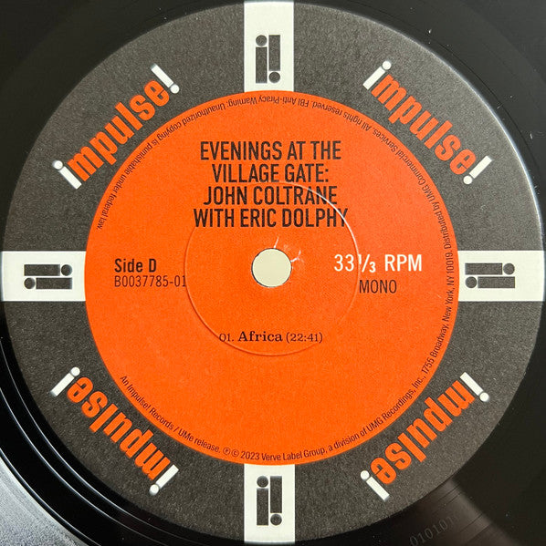 Evenings At The Village Gate: John Coltrane With E - Coltrane, John