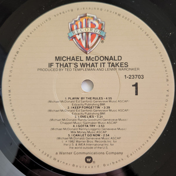 If That's What It Takes - Mcdonald, Michael