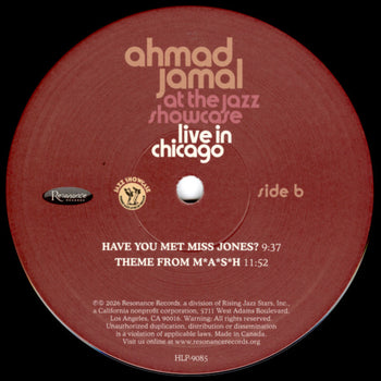 AT THE JAZZ SHOWCASE: LIVE IN CHICAGO (RSD) - JAMAL,AHMAD