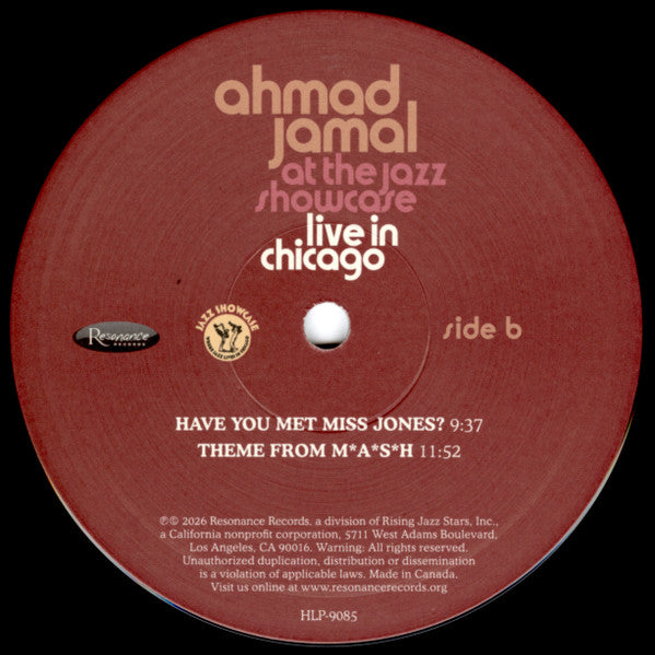 AT THE JAZZ SHOWCASE: LIVE IN CHICAGO (RSD) - JAMAL,AHMAD