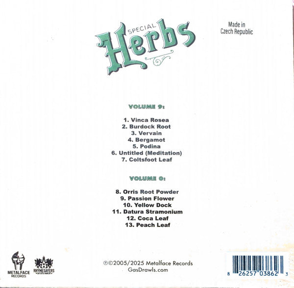 Metal Fingers Presents: Special Herbs Vol. 9 & 0 - MF DOOM