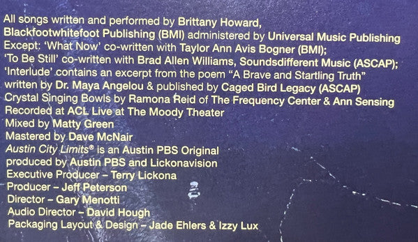 Live From Austin City Limits [Electric Blue LP] - Howard, Brittany