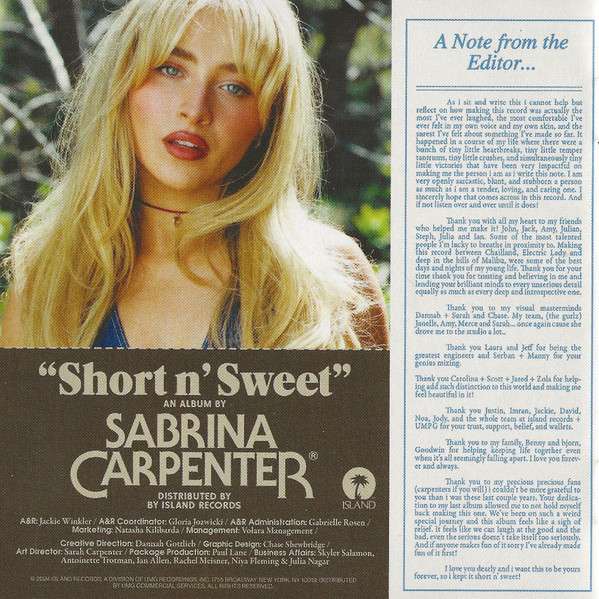 Short n' Sweet [CD] - Sabrina Carpenter
