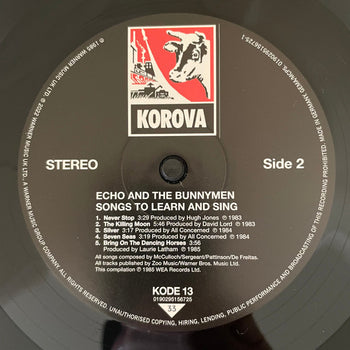 Songs To Learn & Sing - Echo And The Bunnymen