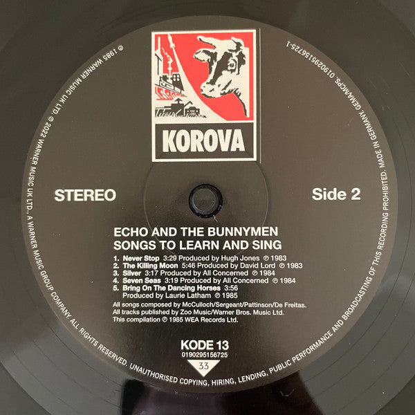 Songs To Learn & Sing - Echo And The Bunnymen