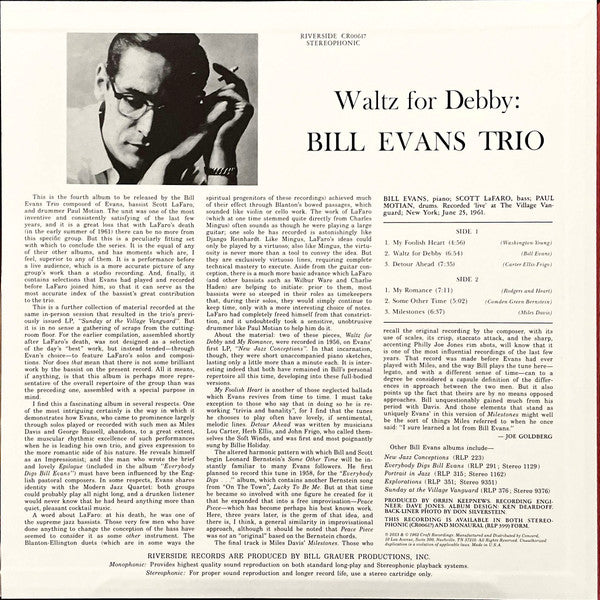 Waltz For Debby - Evans, Bill