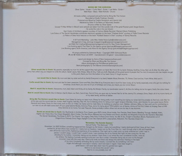 Suicide Season Cut Up - Bring Me The Horizon [CD]