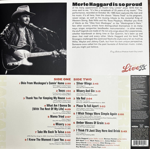 Live From Austin, Tx '85 - Haggard, Merle