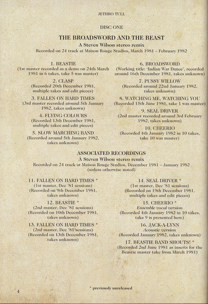 The Broadsword And The Beast - Jethro Tull