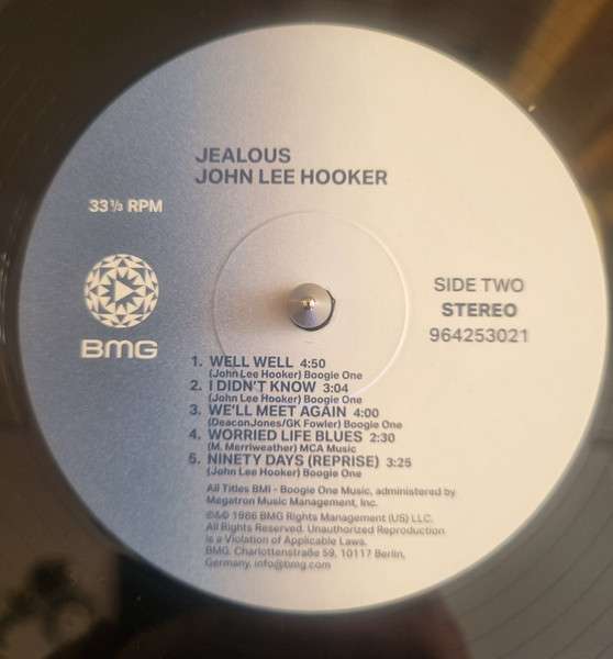 Jealous (Aniv) - John Hooker  Lee [LP]