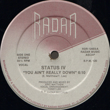 You Ain't Really Down - Status IV