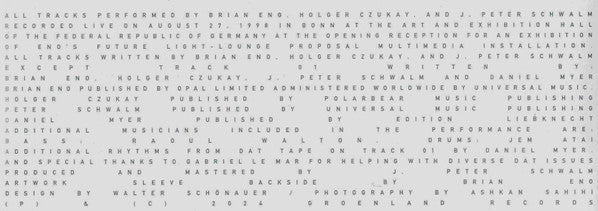 Sushi. Roti. Reibekuchen - Eno, Brian / Czukay, Holger / Schwalm, J.Peter