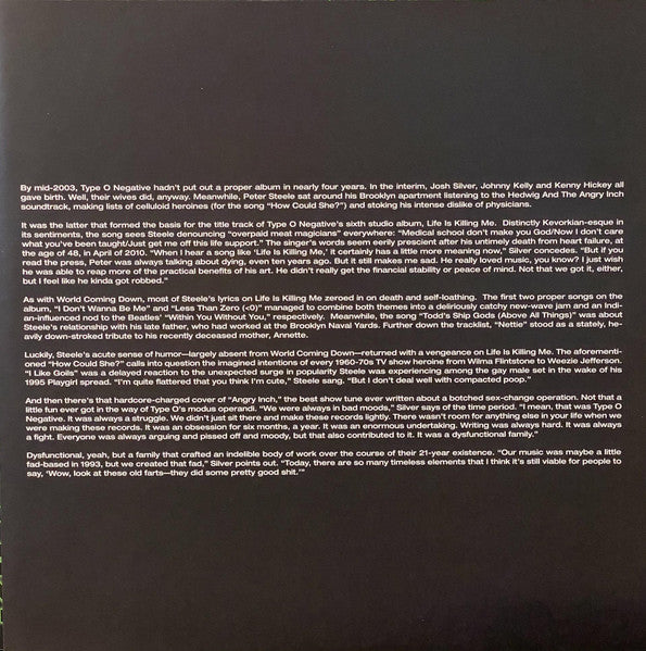 Life Is Killing Me (20th Anniversary Edition) - Type O Negative