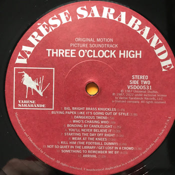 Three O'Clock High (Original Soundtrack) - Tangerine Dream