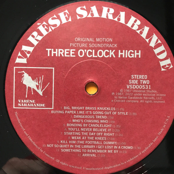 Three O'Clock High (Original Soundtrack) - Tangerine Dream