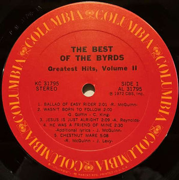The Best Of The Byrds   Greatest Hits, Volume II  - Byrds