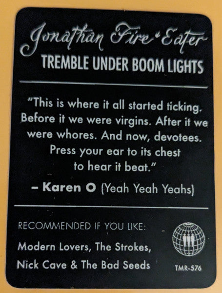 Tremble Under Boom Lights - Jonathan Fire*Eater