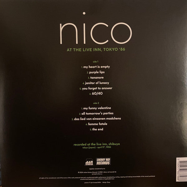 At the Live Inn, Tokyo '86 - Nico