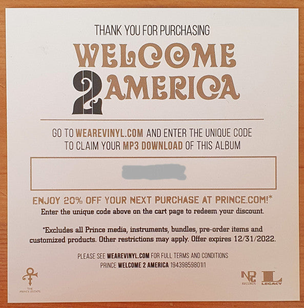 Welcome 2 America - Prince