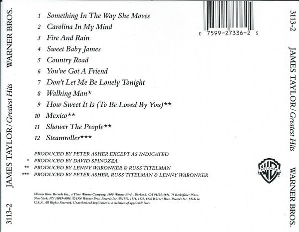 Greatest Hits - Taylor, James