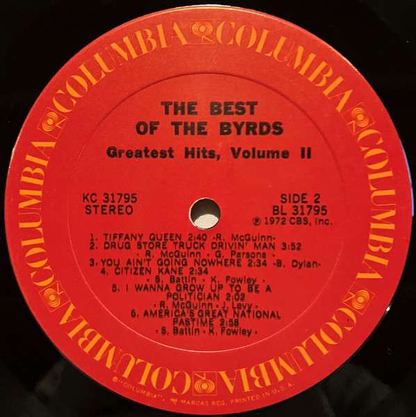 The Best Of The Byrds   Greatest Hits, Volume II  - Byrds