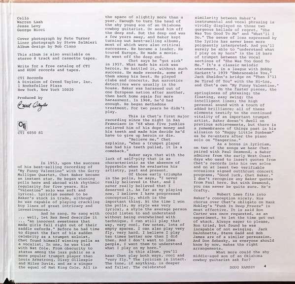 She Was Too Good To Me - Baker, Chet