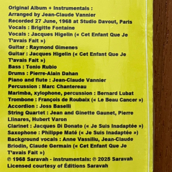 Brigitte Fontaine Est Folle - Fontaine, Brigitte