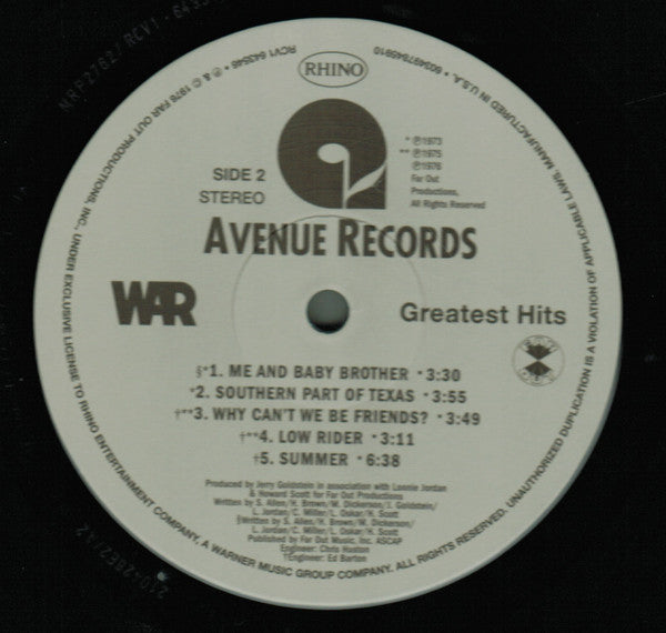 Greatest Hits - War