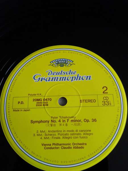 Vienna Philharmonic Orchestra: Symphony No. 4 - Tchaikovsky, Pyotr Ilyich