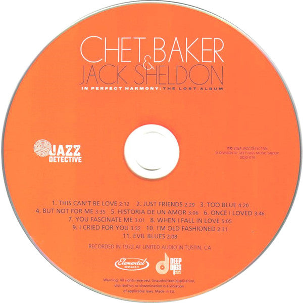 In Perfect Harmony: The Lost Album - Baker, Chet