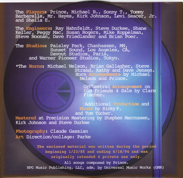 The Vault - Old Friends 4 Sale - Prince