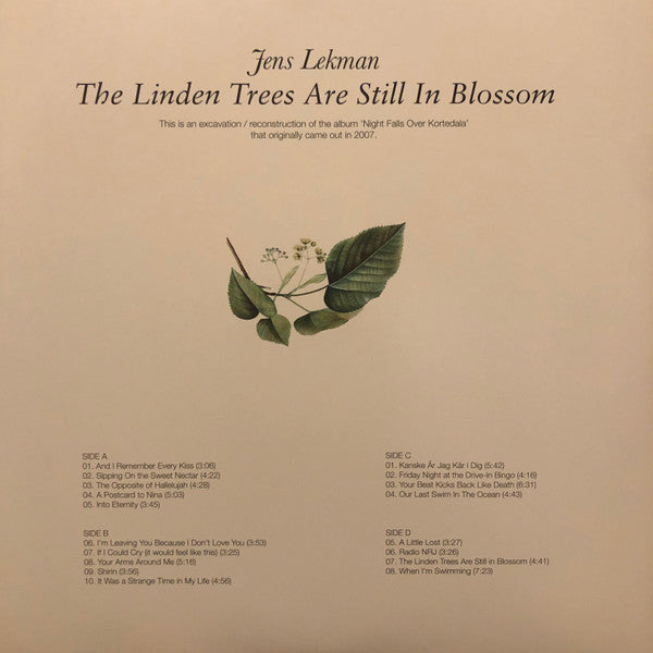 The Linden Trees Are Still In Blossom - Lekman, Jens