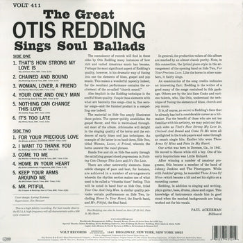 The Great Otis Redding Sings Soul Ballads - Redding, Otis