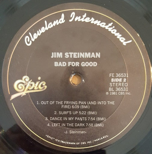 Bad For Good - Steinman, Jim