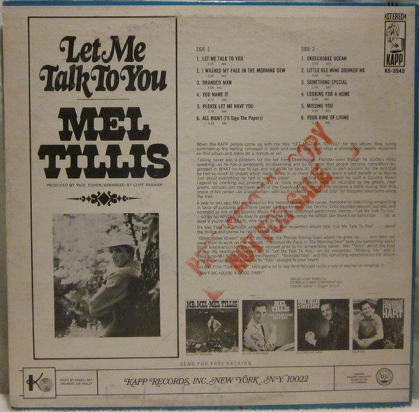 Let Me Talk To You - Tillis, Mel