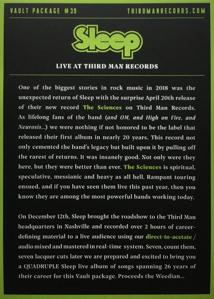 Live At Third Man Records - Sleep