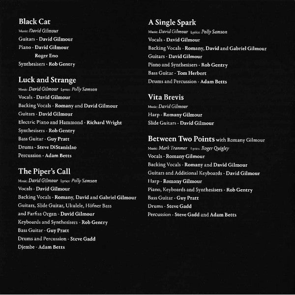 Luck And Strange - Gilmour, David