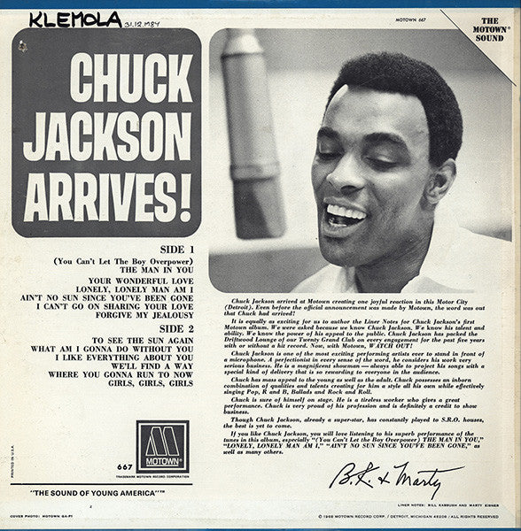 Chuck Jackson Arrives! - Jackson, Chuck