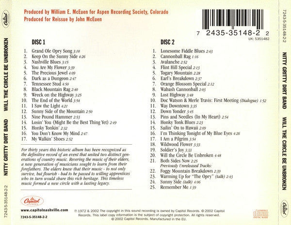 Will The Circle Be Unbroken - Nitty Gritty Dirt Band