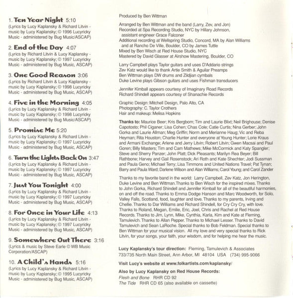 Ten Year Night - Kaplansky, Lucy