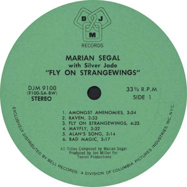 Fly On Strangewings - Segal, Marian W/ Silver Jade