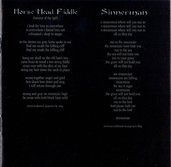 Folklore - Sixteen Horsepower
