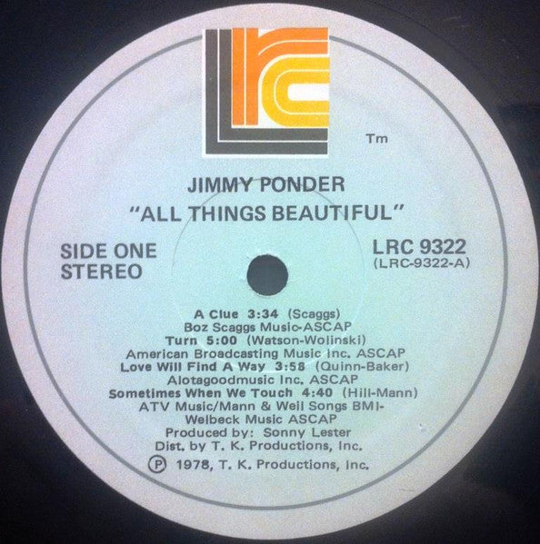 All Things Beautiful - Ponder, Jimmy
