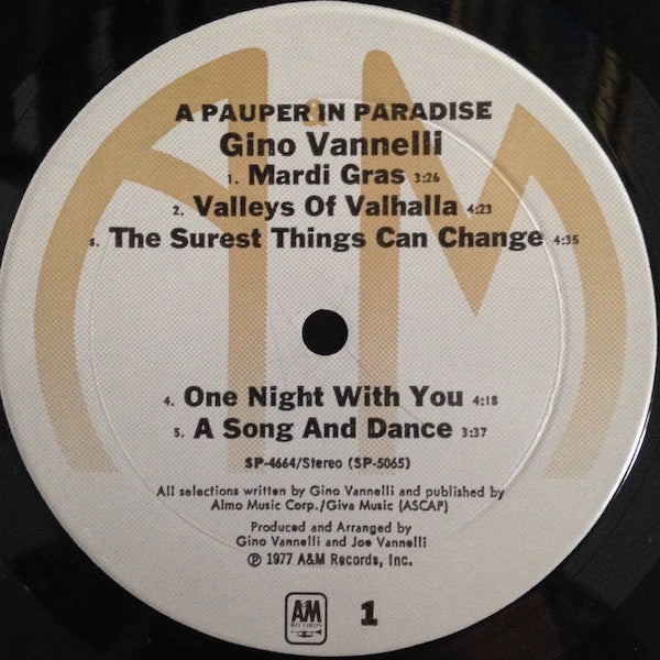 A Pauper In Paradise - Vannelli, Gino