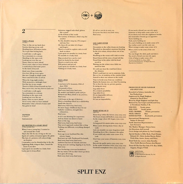 Time And Tide - Split Enz