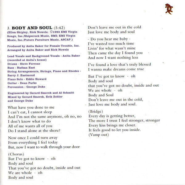 Rhythm Of Love - Baker, Anita