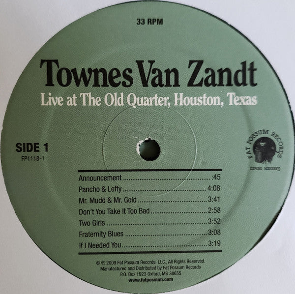 Live At The Old Quarter, Houston, Texas - Van Zandt, Townes