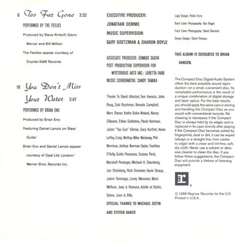 Music From The Film Married To The Mob - Various