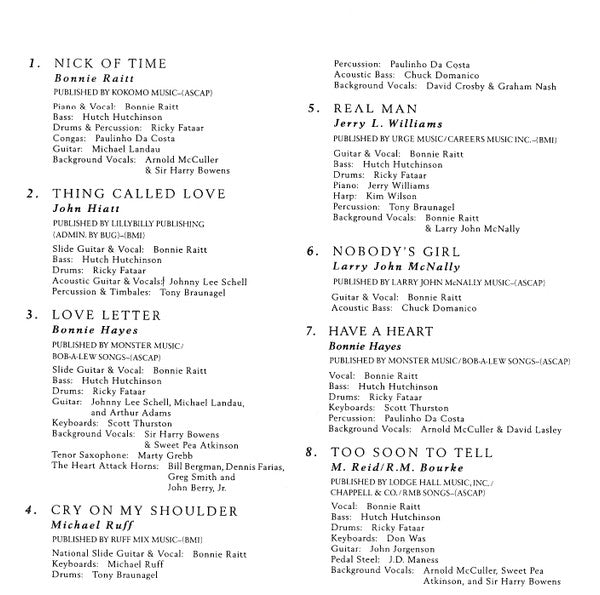 Nick Of Time - Raitt, Bonnie