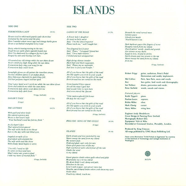 Islands - King Crimson [LP]